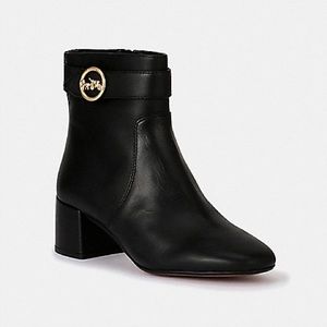 Coach leather booties